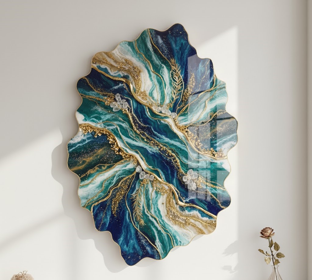 Abstract Resin Wall Art